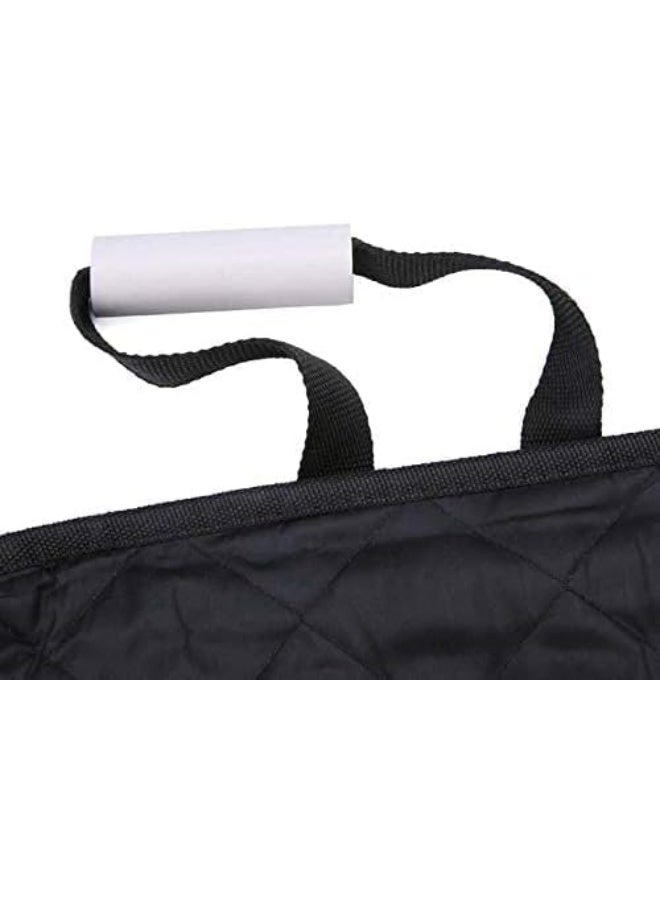 Lightweight Water Resistant Pet Backseat Cover Dog Cat Puppy Safety Rear Bench Seat Protector Quilted Mat for Cars-Black - Image 4