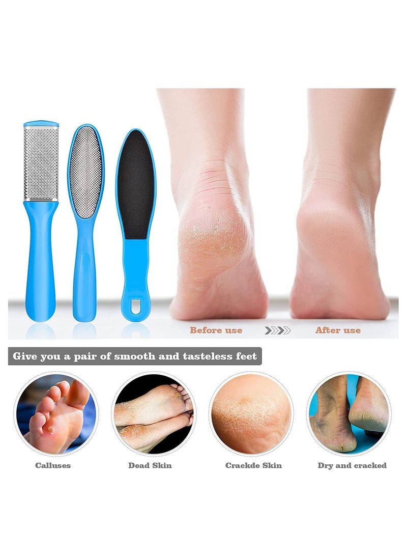 SYOSI 8 in 1 Professional Pedicure Kit, Pedicure Rasp Foot File Callus Remover for Dead, Hard Skin, Cracked Heels, and Dry Feet, Great Foot Care Tools for Women Men  - Image 5