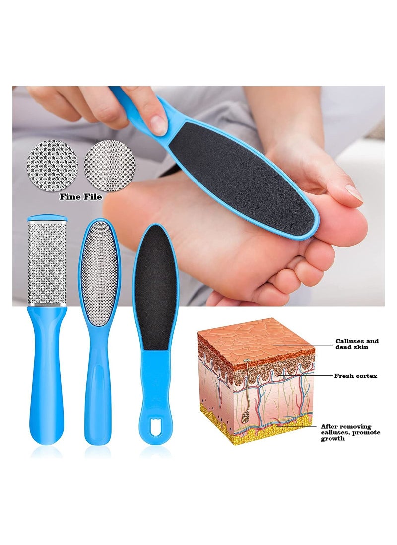 SYOSI 8 in 1 Professional Pedicure Kit, Pedicure Rasp Foot File Callus Remover for Dead, Hard Skin, Cracked Heels, and Dry Feet, Great Foot Care Tools for Women Men  - Image 3