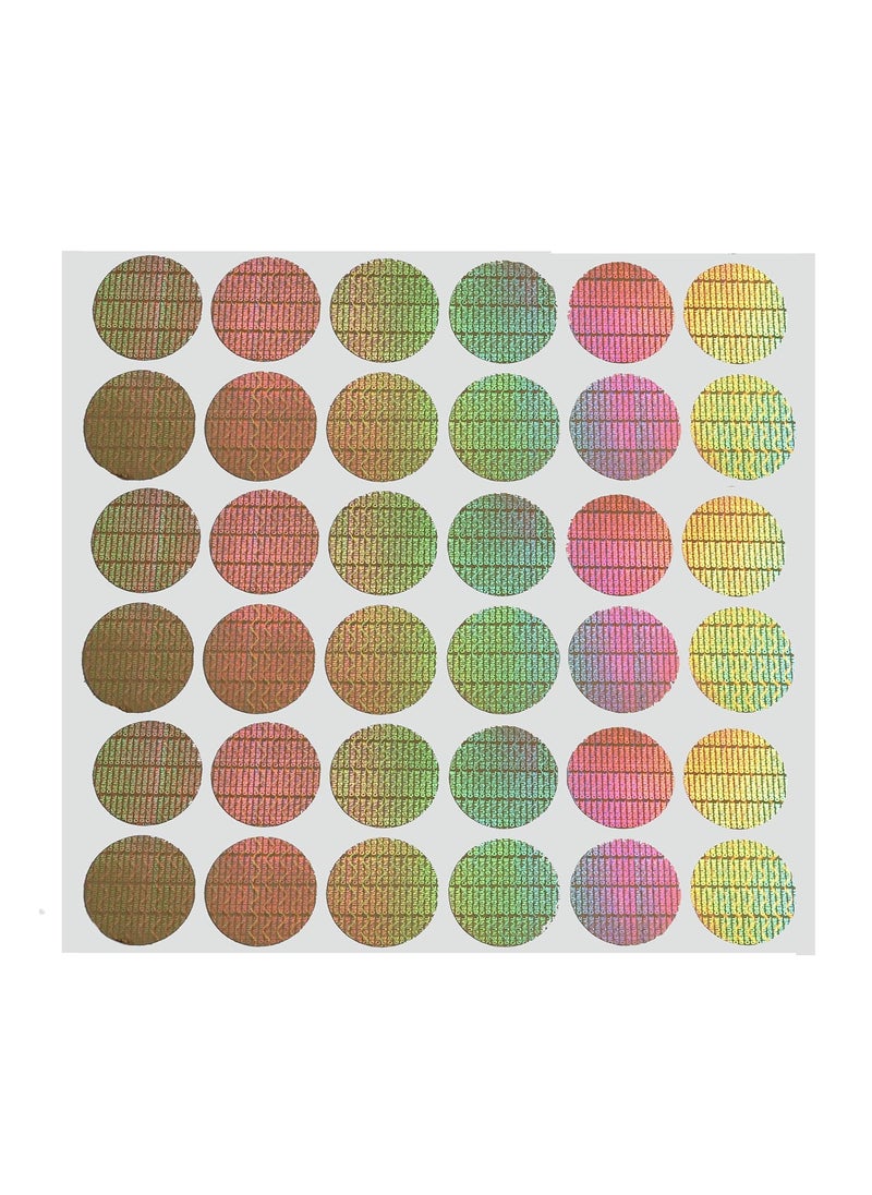 Elysian Elysian Silver Hologram Stickers Holograms Stickers Round Shape Hologram Genuine Original 5 Sheets 25 mm 180 Stickers  - Image 2
