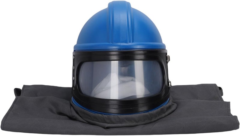 Asixxsix Sandblasting Hood, Air Feed Sandblast Helmet with Protective Lens and Lightweight Sleeveless Suit for Spraying Cutting Dust Laden Areas - Image 1