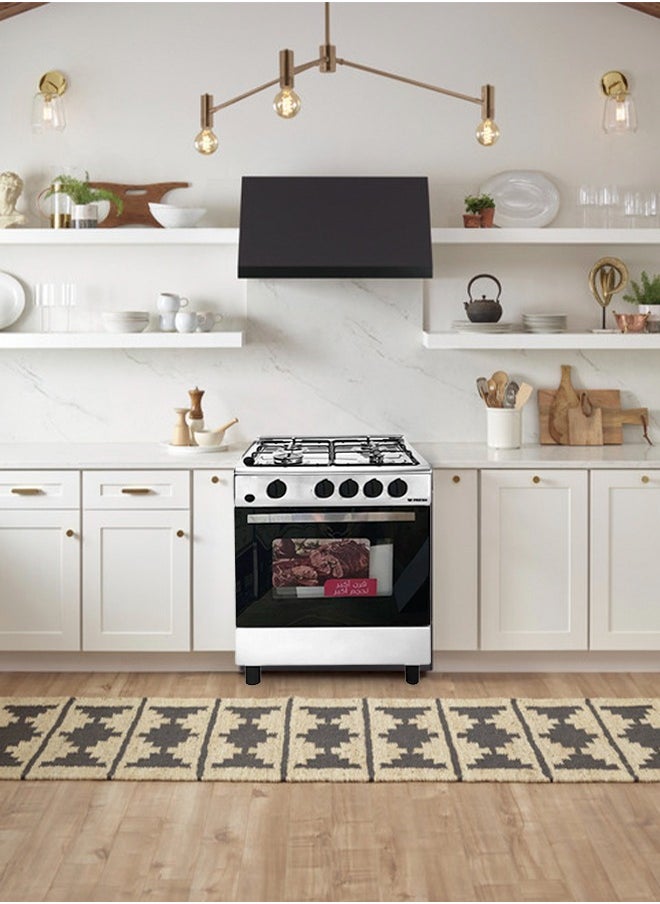 Arrow Gas Oven - 4 Burners - 55*55 CM - Full Safety - Stainless Steel - Egyptian - RO-5555GSF  - Image 4