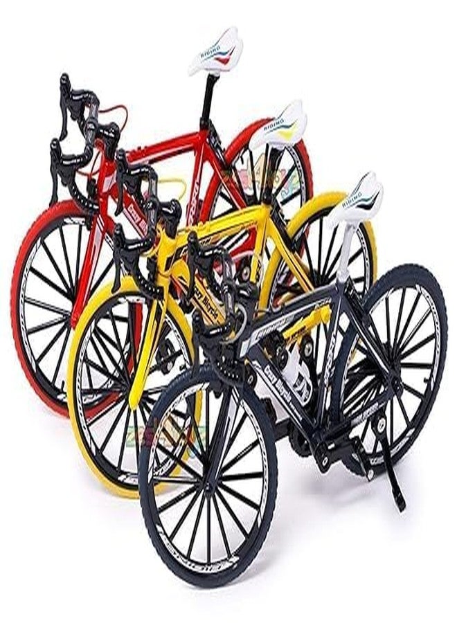 Samtop Miniature Die-Cast Racing Bicycle Model, 1:10 Scale Cast Zinc Alloy Miniature Decor Multicolor (Pack of 6) - Image 4