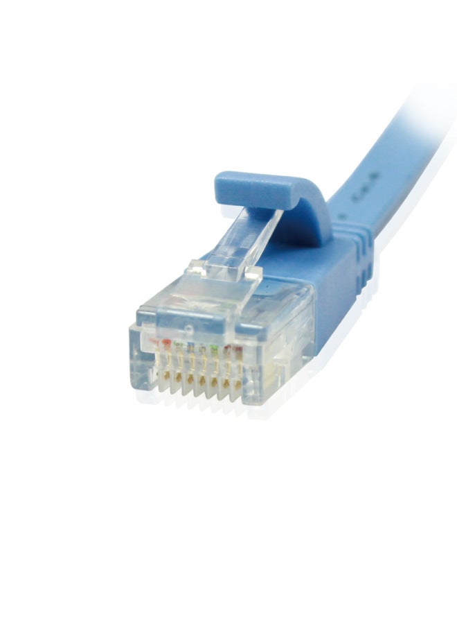 Loquat C65B2FL Six Types Of Flat Network Cable Ultra-thin Gigabit Network Cable 2 Meters-Color:Sky Blue - Image 1