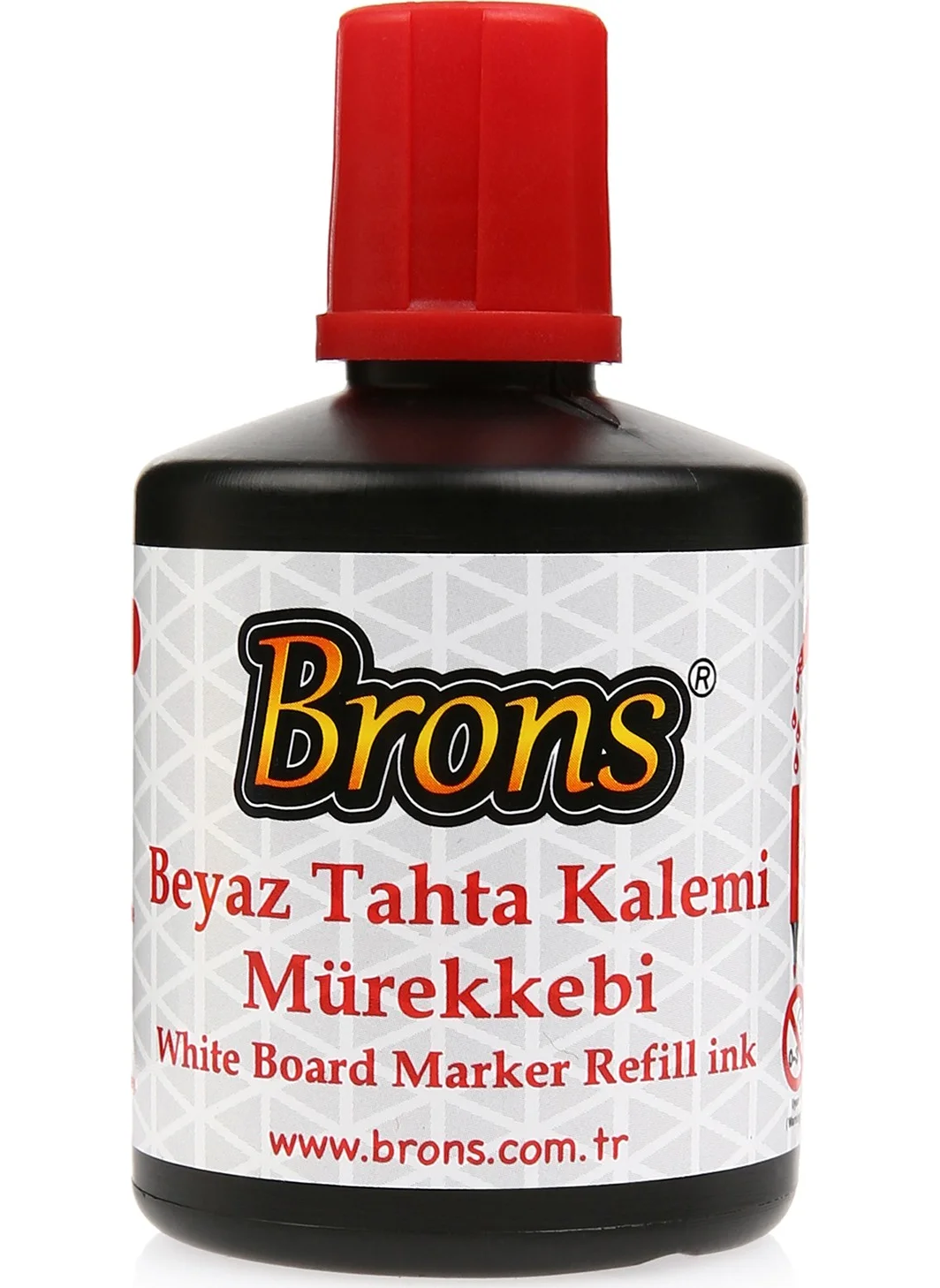 برونز Whiteboard Marker Ink Red 100 cc. BR-355