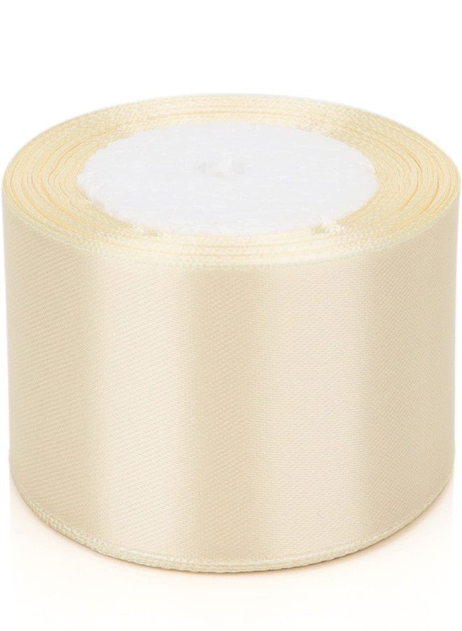 Nsilu 25 Yards 1-1/2 inches Wide Satin Ribbon Suitable for Wedding, Party and Gift Box Packaging Ribbon (Rice White, 1-1/2") - Image 4