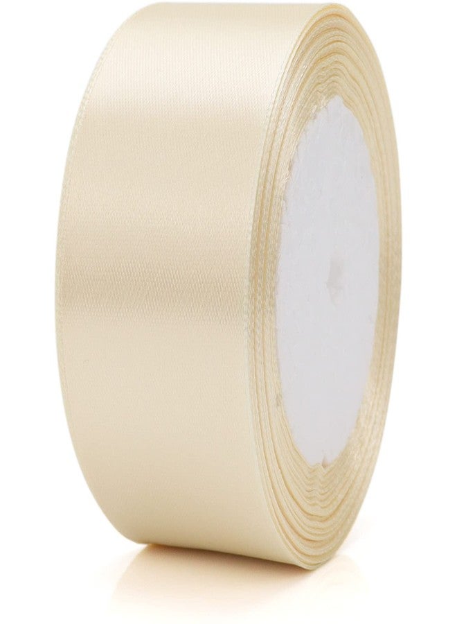 Nsilu 25 Yards 1-1/2 inches Wide Satin Ribbon Suitable for Wedding, Party and Gift Box Packaging Ribbon (Rice White, 1-1/2") - Image 3