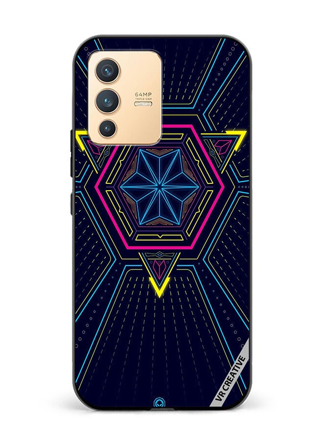 VR CREATIVE Protective Case Cover For Vivo V23 5G Abstract Design Multicolour - Image 1