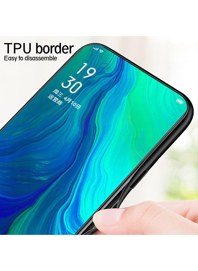 اس-توب جراب لهاتف OPPO Reno Z، جراب زجاجي متدرج الألوان - Image 4