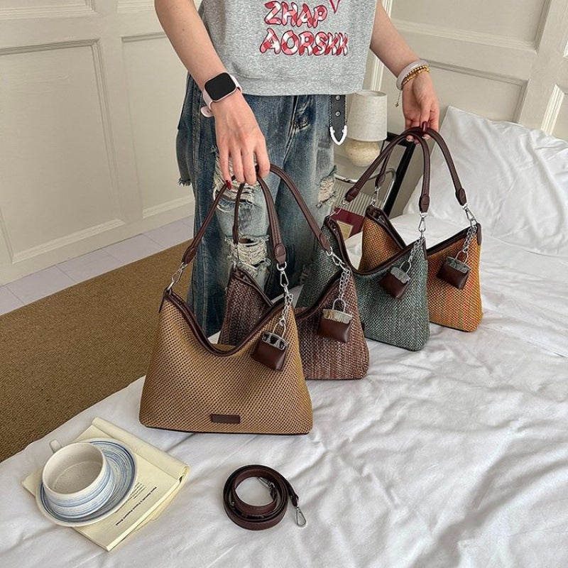 Woven Canvas Tote Bag - Image 3
