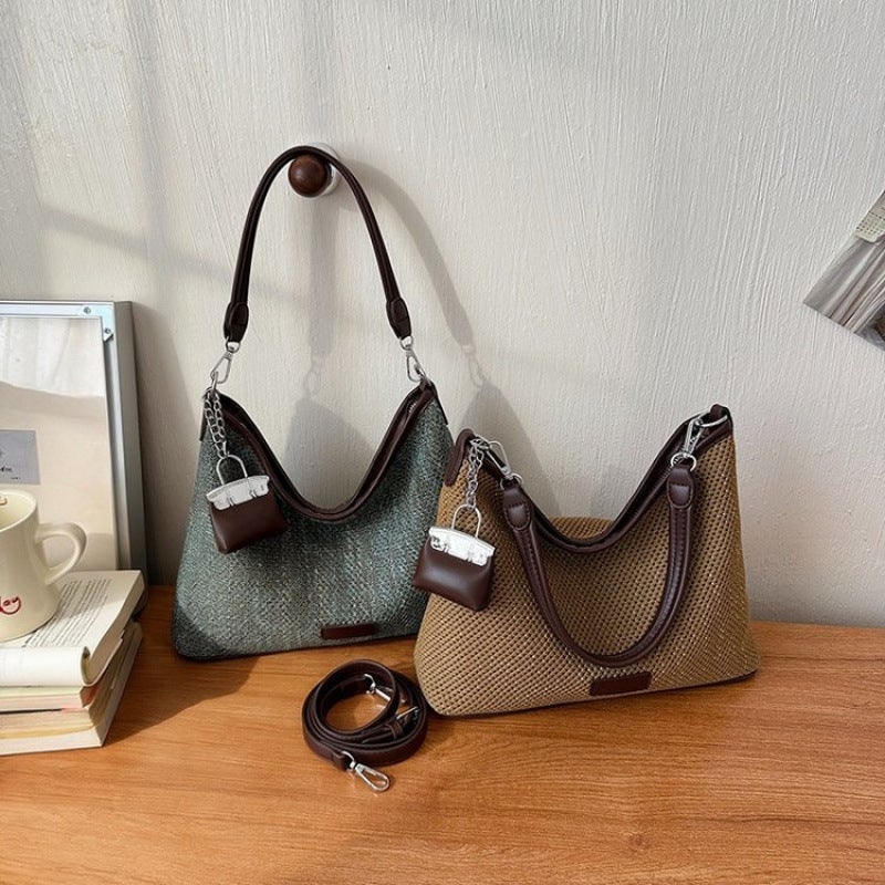 Woven Canvas Tote Bag - Image 1