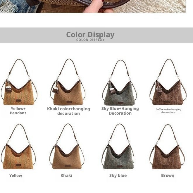 Woven Canvas Tote Bag - Image 4