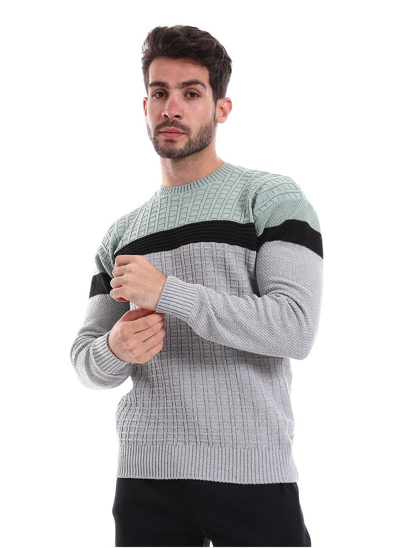 Caesar Wool Mens Pullover With Multi Design  - Image 3