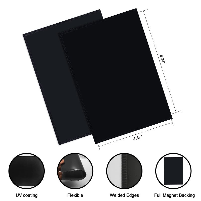 CHUNNIAO Black Magnetic Picture Frame 4X6 for Refrigerator,Photo Magnets Sleeves - Image 3