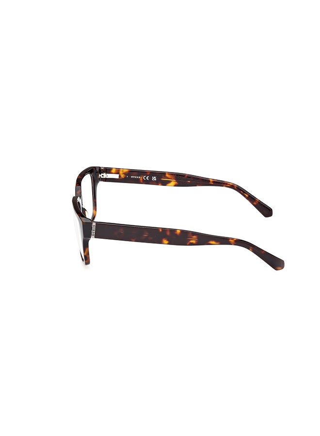 GUESS Men's Rectangular Eyeglass Frames Dark Havana GUESS GU5015005255 55 mm - Image 2