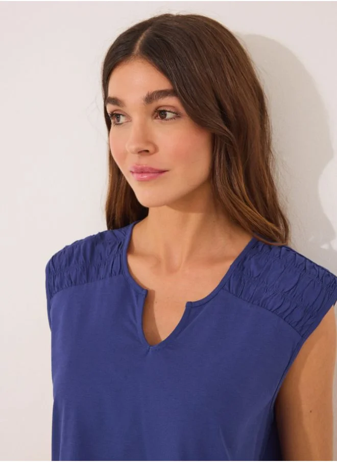 women'secret 100% cotton Capri pyjamas with blue print