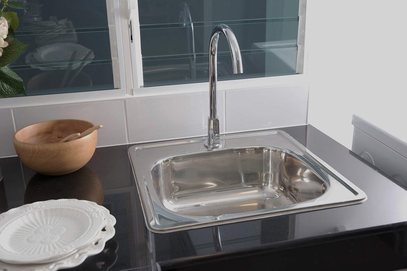Transolid STSB15156-1 Single Bowl Kitchen Sink, 15" x 15" x 6", Brushed Stainless Steel - Image 2