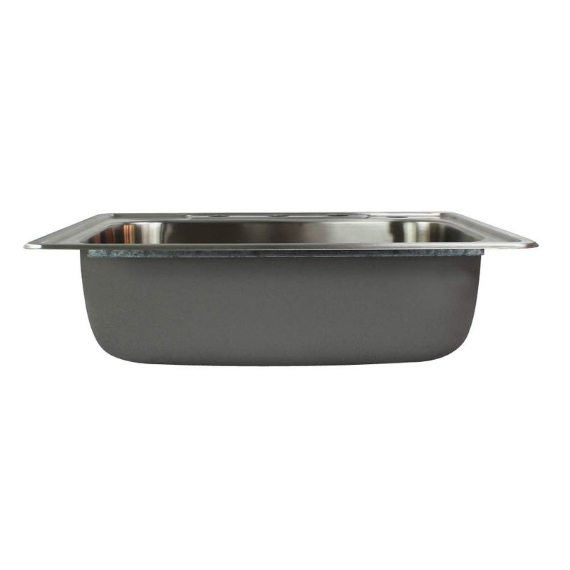 Transolid STSB15156-1 Single Bowl Kitchen Sink, 15" x 15" x 6", Brushed Stainless Steel - Image 4