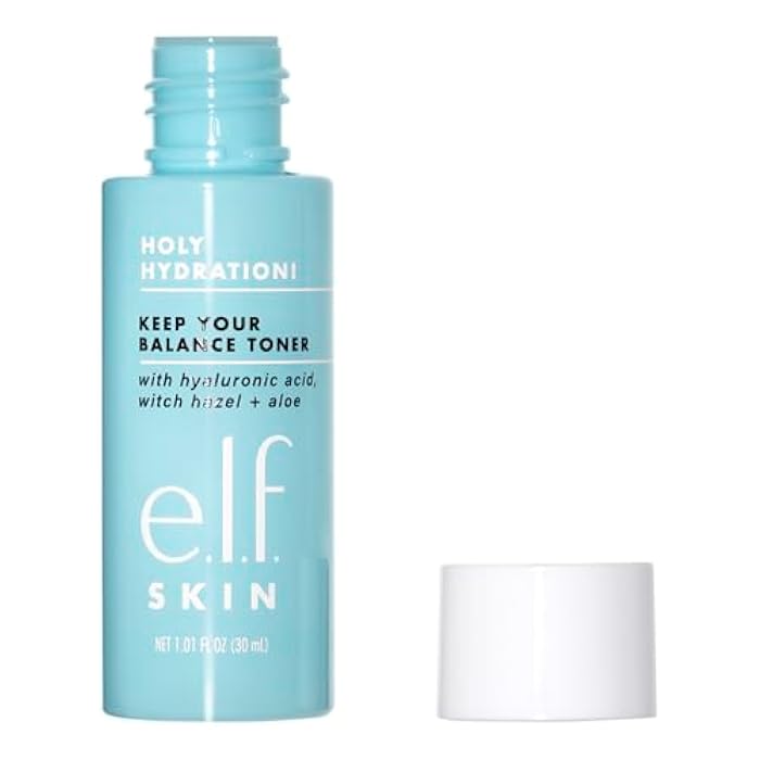 elf e.l.f. Skin Holy Hydration! Keep Your Balance Toner Mini, Gentle, Refreshing, Removes Makeup & Impurities, Hydrates, Cleanses, Soothes, Infused with Hyaluronic Acid, Witch Hazel and Aloe - Image 3