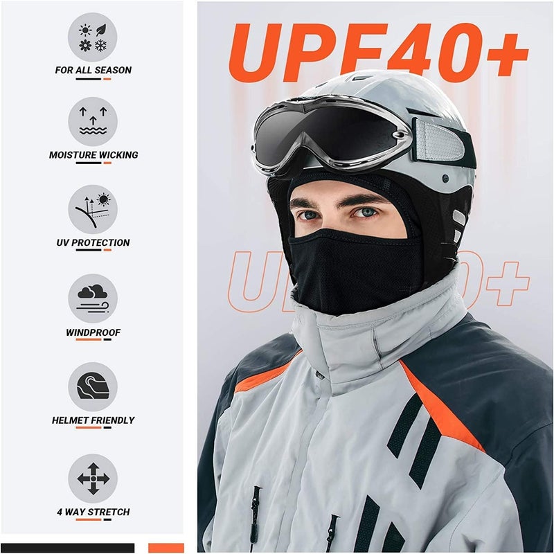 SWIUKPHE Snowy Camo Cycling Face Mask - Windproof UV Protection Helmet Liner Ski Mask - Image 2
