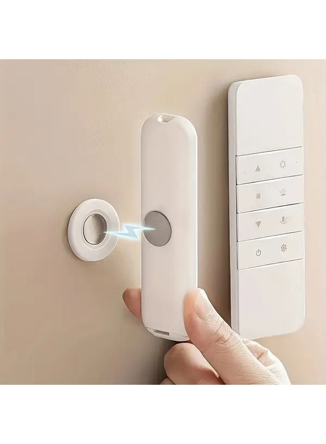 6 Pieces Strong Magnetic Hooks No Drill Adhesive Wall Mounted Remote Control Holder - Image 2