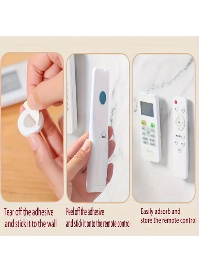 6 Pieces Strong Magnetic Hooks No Drill Adhesive Wall Mounted Remote Control Holder - Image 5