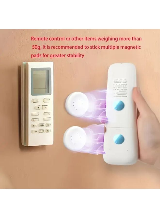 6 Pieces Strong Magnetic Hooks No Drill Adhesive Wall Mounted Remote Control Holder - Image 3