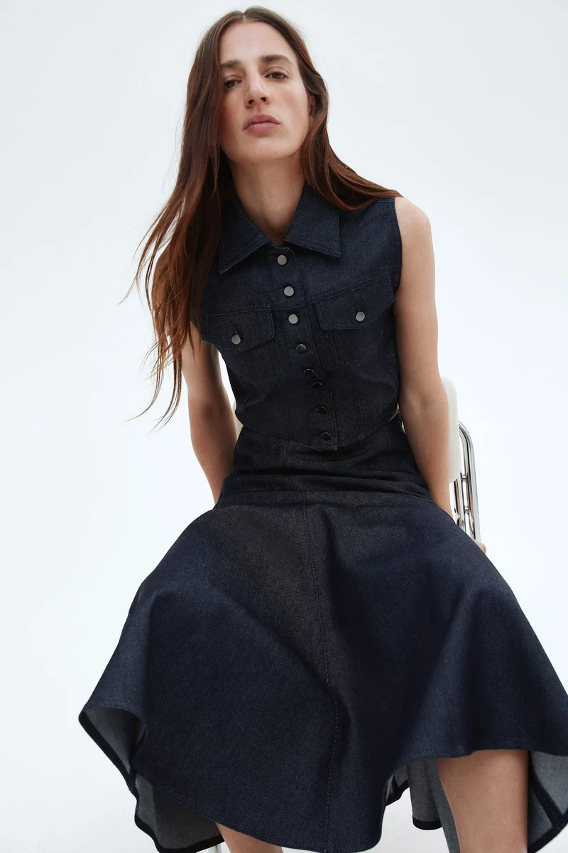 H&M Flared denim skirt
