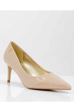 LAMARAPARIS Bavisha 7cm heel pointy pat court nude  - Image 1