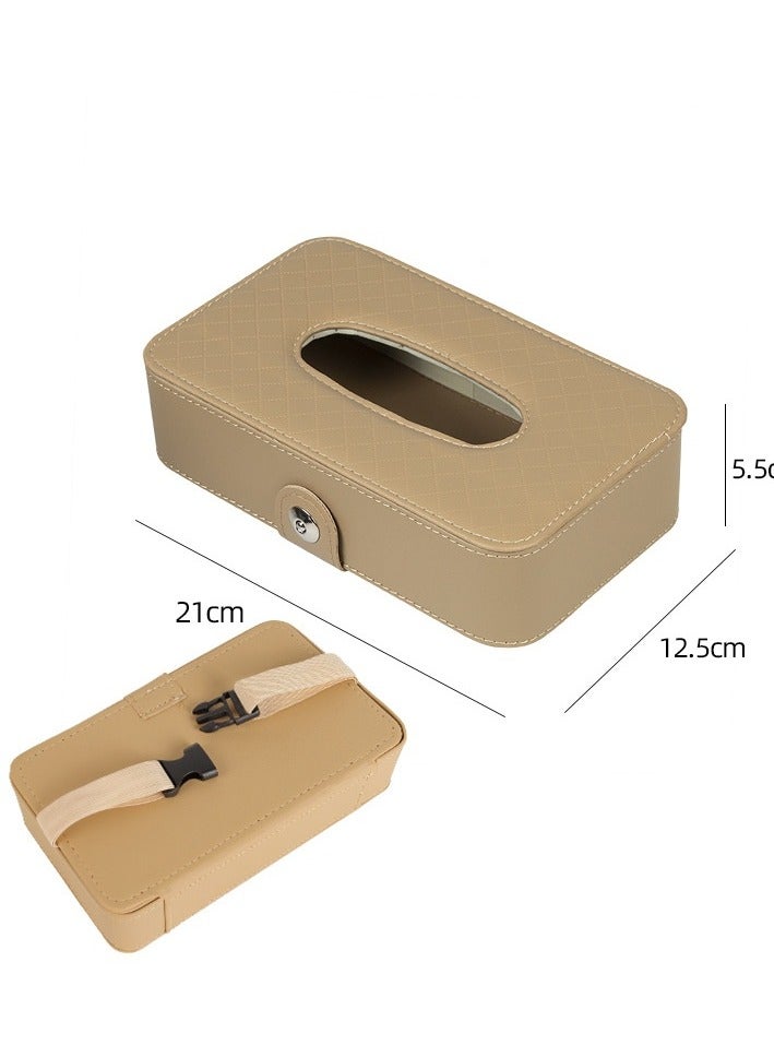 EBMINI New Creative Leather Sunshade Car Back Drawback Paper Box