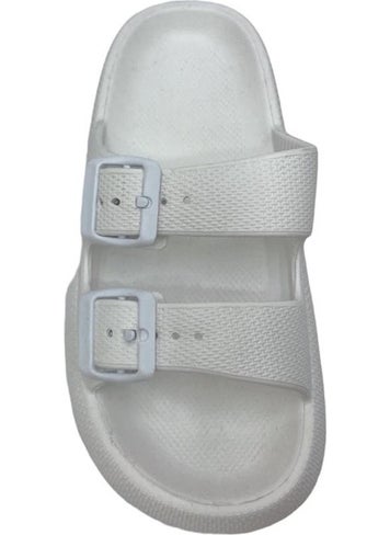 Liger Unisex Double Buckle Medical Light Eva Slippers WHITE  - Image 2
