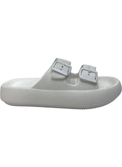 Liger Unisex Double Buckle Medical Light Eva Slippers WHITE  - Image 4