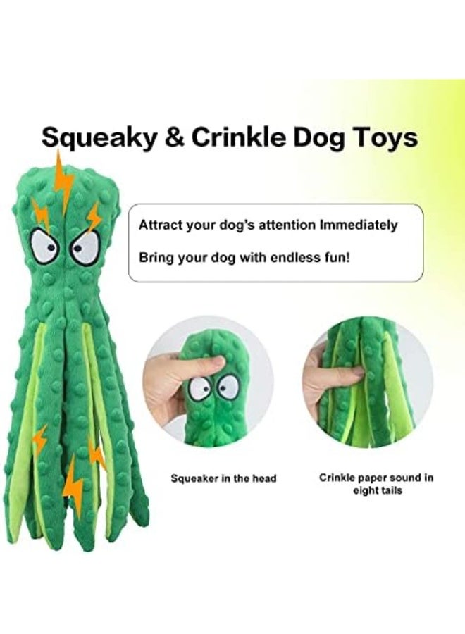 Arnoub Dog Squeaky Octopus Plush Toys - Pack of 2 for Endless Fun and Interactive Play: A Vibrant and Durable Choice for Your Canine Companion - Image 4