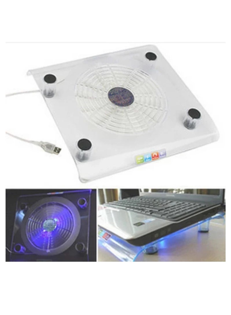 Terabyte Notebook Cooling Pad Transparent Case Fans  - Image 1