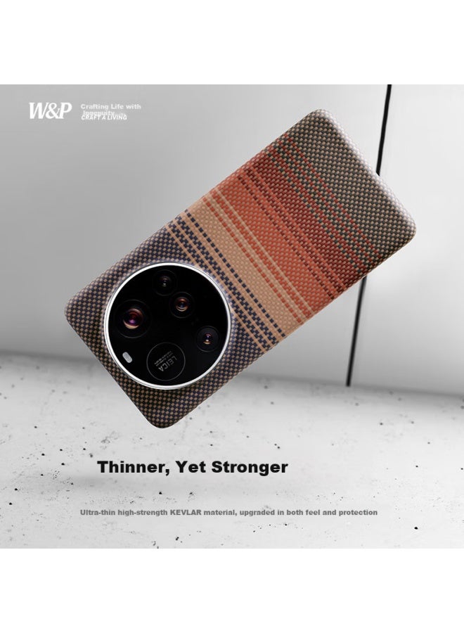WP W&p Kevlar Phone Case For Xiaomi 15 Ultra, Sunset Style Magnetic Ultra-thin Lens Protection Aramid Fiber High-end Full Coverage Case For Xiaomi 15 Ultra - Image 4