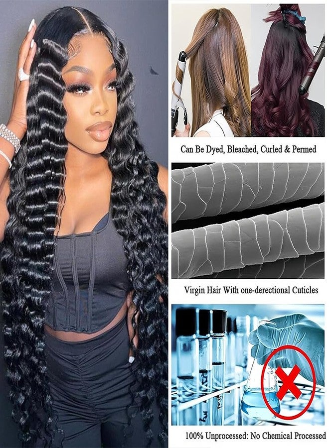 أميلا حزم شعر أميلا الطبيعي، حزم شعر مموجة عميقة فضفاضة، 10-12-14 بوصة، شعر برازيلي بكر طبيعي 100% غير معالج، لون أسود - Image 3