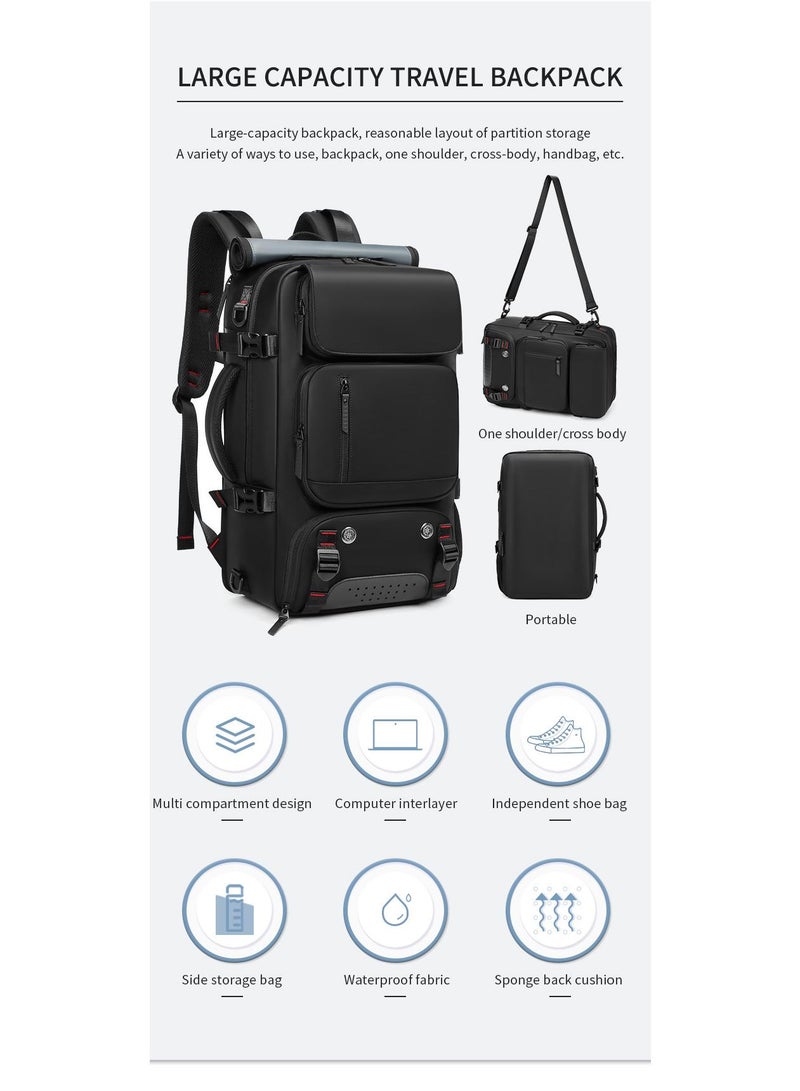 Bluejw Rucksack Bag For Men And Women Large Water Resistant Trekking Hiking Bag Travel Backpack - Image 2