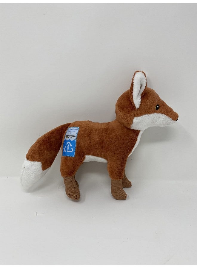 Spunky pup Clean Earth Plush Fox Made From 100% Recycled Water Bottles Small Brown (7260) - Image 4