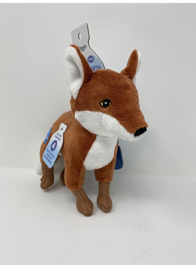 Spunky pup Clean Earth Plush Fox Made From 100% Recycled Water Bottles Small Brown (7260) - Image 3