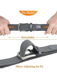 Stretch Belt for Men, 43.3 inch Mens Gift Canvas Elastic Fabric Woven Braided Web Belts for Golf Casual Pants Shirts Jeans (Light grey) - pzsku/Z16FAF2EDD2FE18056F18Z/45/_/1735719854/98c98c61-61aa-47bd-9570-dd7087c4d164