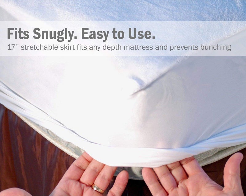 Stuff4Tots غطاء مرتبة مقاوم للماء (توين XL)، واقي سرير مستشفى مثالي، حماية 4 طبقات، ناعم جداً، مناسب، قابل للغسل في الغسالة، خالي من الفينيل، 39"x80" - Image 4