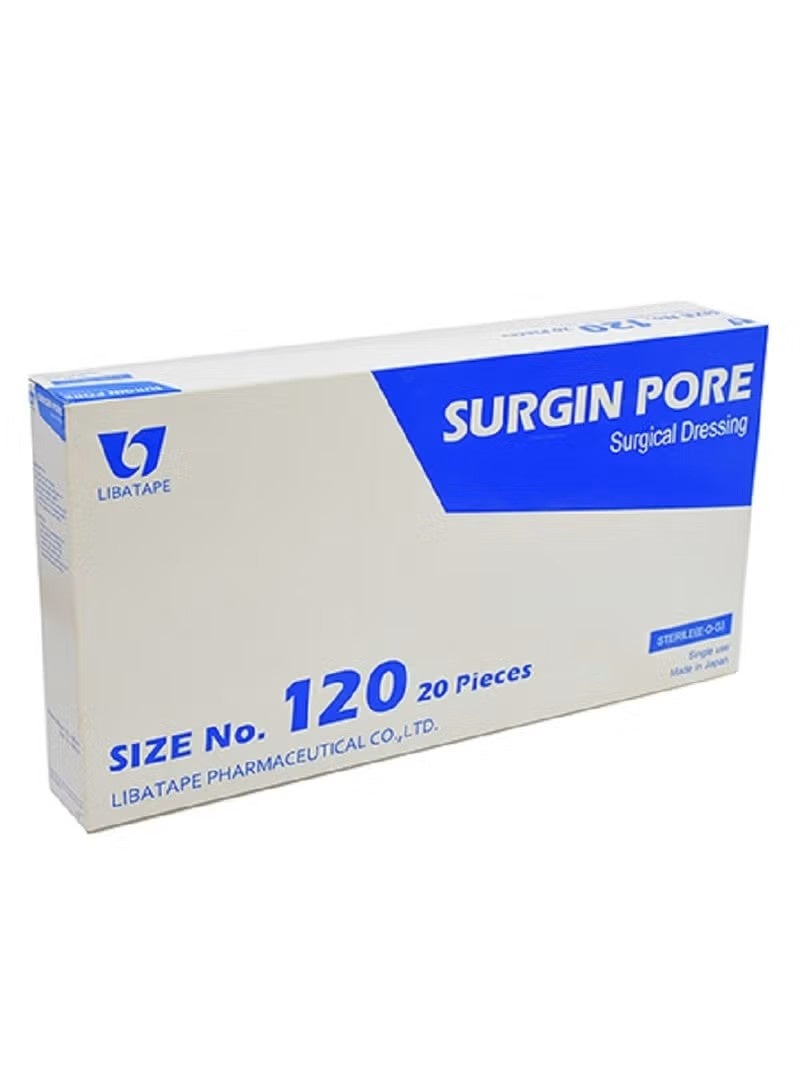 سيرجين بور ضمادة جراحية SURGIN PORE مقاس 120 – لاصقة طبية معقمة للالتصاق الآمن والتهوية الفائقة - مقاس 120