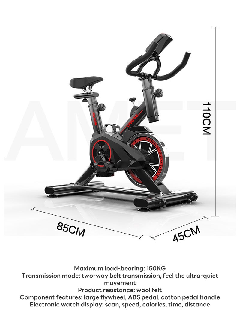 Exercise Bike, Home Gym Exercise Bike with LCD Screen, Professional Seat and Mobile Holder 85*45*102CM