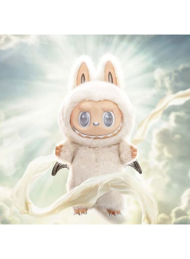 general Labubu Xiaowa Yinqing Matt Angel Tears zimomo Plush Pendant changed to Labubu Angel Wings - Image 2