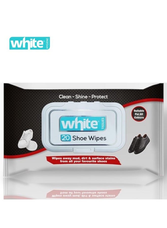 وايت مناديل مبلله للأحذيه وايت 20 منديل - Image 1