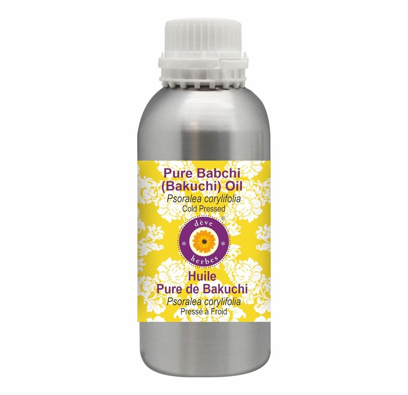 Deve Herbes Deve Herbes Pure Babchi Bakuchi Oil Psoralea corylifolia Cold Pressed Natural Undiluted For Diluting Essential Oils For Skin Massage Men Women 300ml  - Image 1