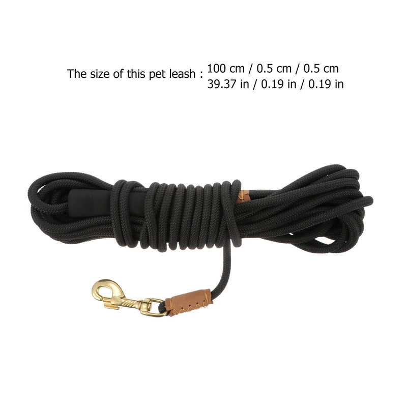 10 Meter Nylon Dog Leash Extendable Training Lead for Small Medium Large Pets Black - Image 3