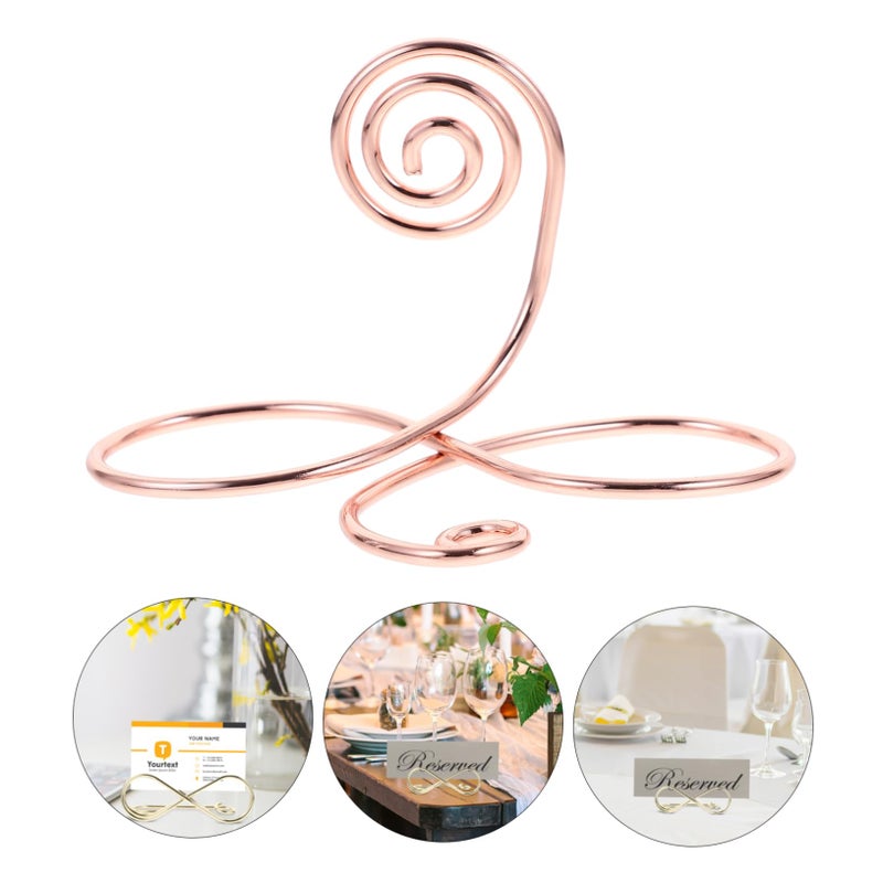 Gold Metal Desktop Note Holders 6pcs Wedding Table Card Photo Sign Holders - Image 3