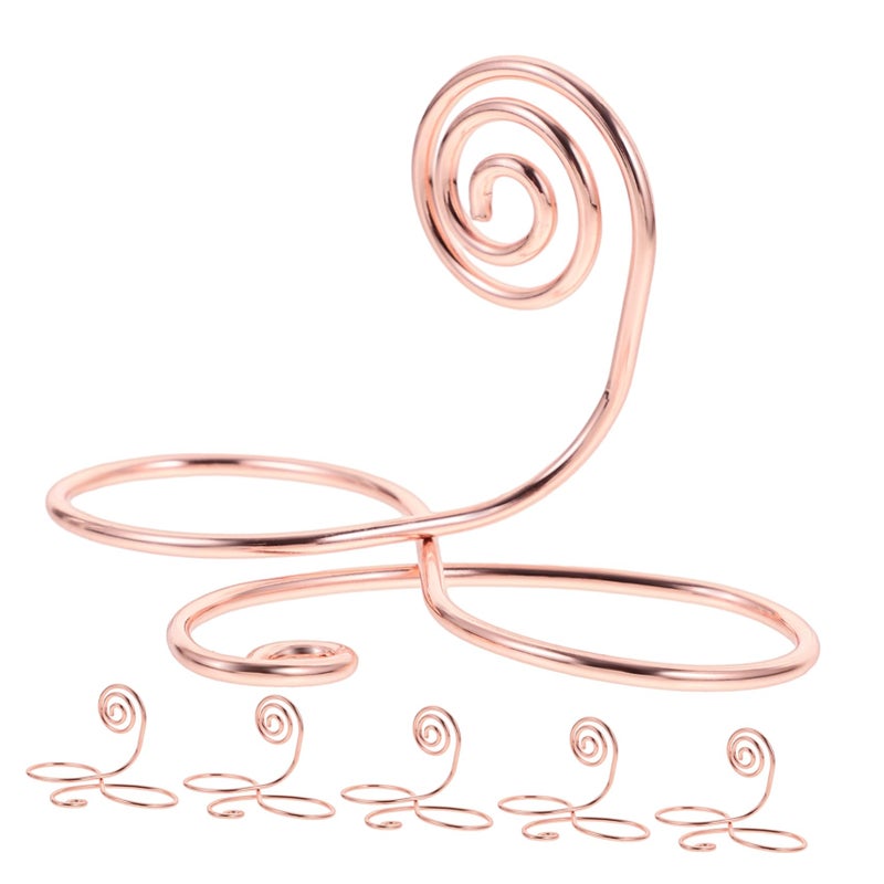 Gold Metal Desktop Note Holders 6pcs Wedding Table Card Photo Sign Holders - Image 2