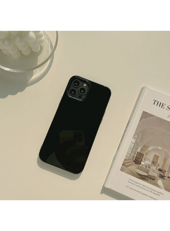 NIBEMINENT Fluorescent Jelly Protective TPU Case Cover For iPhone 17 Air, Bright Black